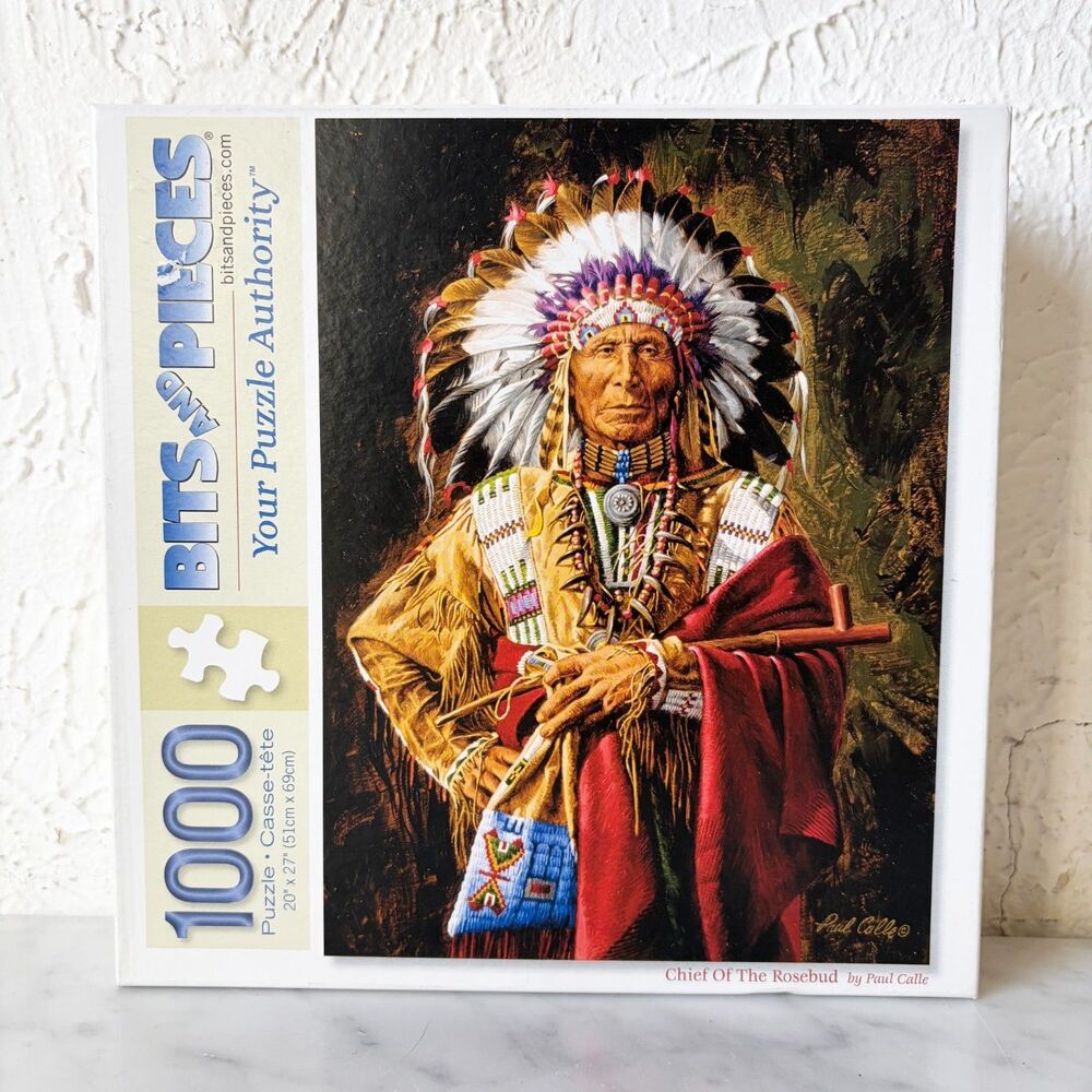 Bits and Pieces Chief of the Rosebud Paul Calle 1000 Pc Puzzle Native American